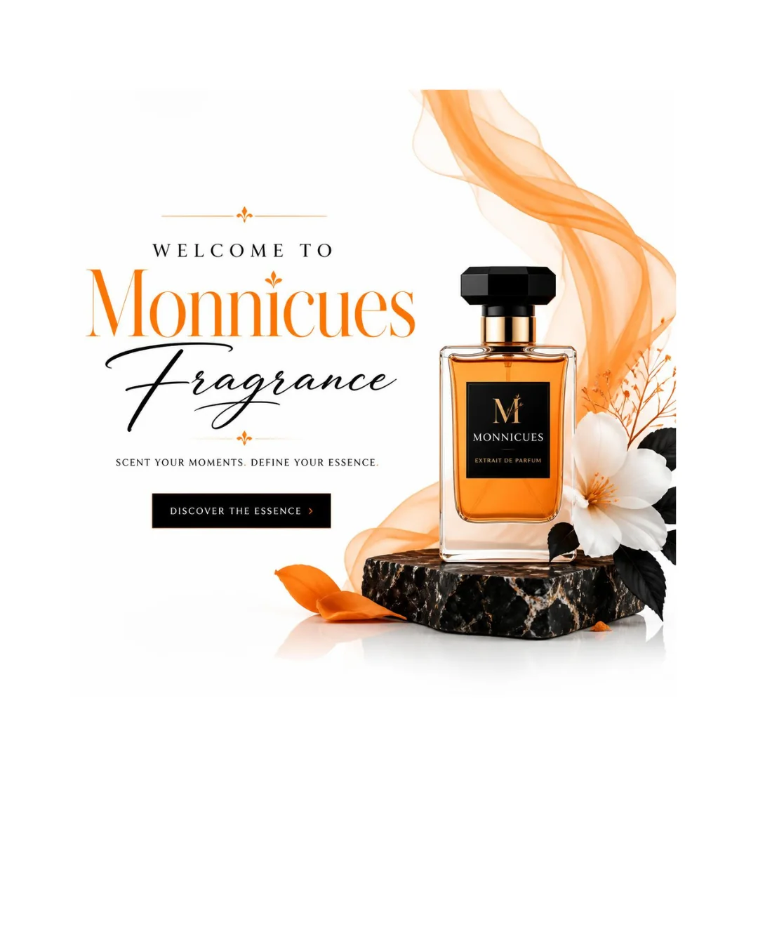 MonniCues founder with luxury perfume collection